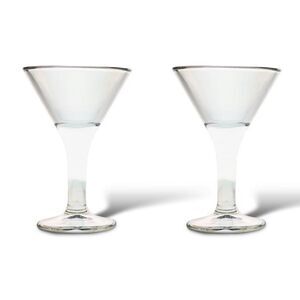NWT Bullseye’s Playground (2) Cocktail Glasses Iridescent 5.5” H